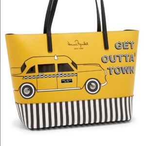About Town Taxi Henri Bendel Pebbled Leather Tote